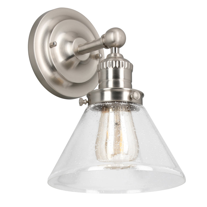 Vannatta Armed Sconce, Satin Silver