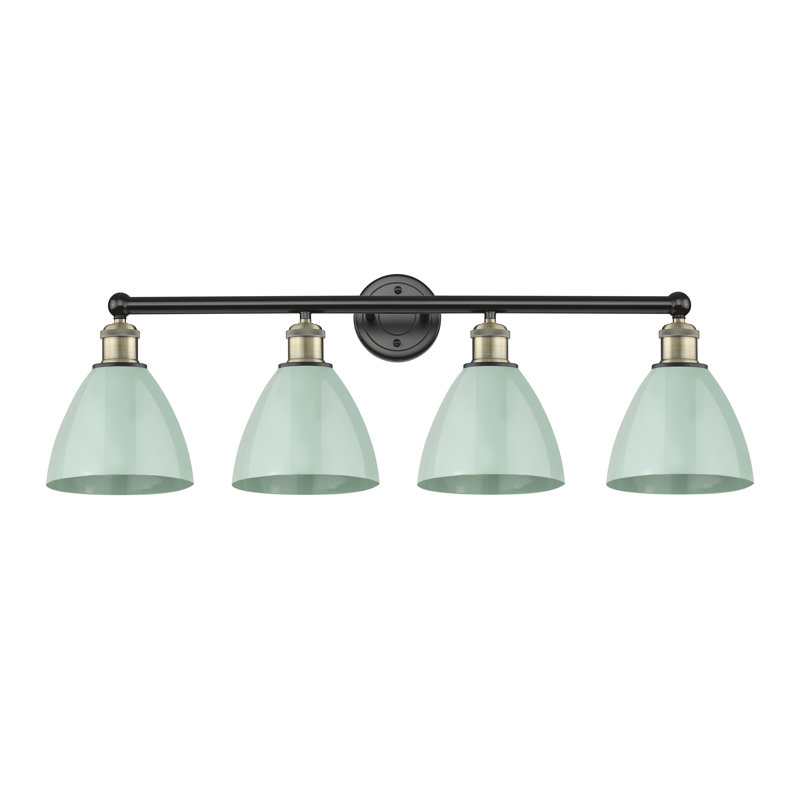 Alquin 4 - Light Dimmable Vanity Light, Seafoam, Black Antique Brass