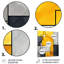 Jaune et gris fusion géométrique 5 - art mural géométrique en métal-1291005454
