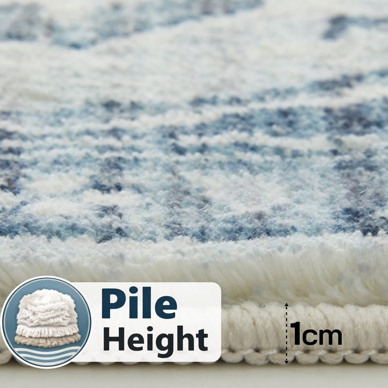 Oriental Machine Tufted Shag Area Rug, Rectangle 80 x 150 cm
