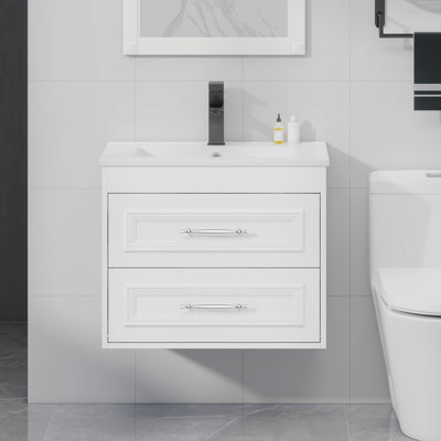 Single Bathroom Vanity Set With Ceramic Sink Top