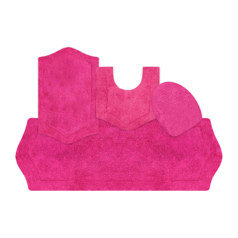 Ensemble de tapis de bain 4 pièces avec couvercle Waterford, séchage rapide, tapis lavables à la machine, absorbant