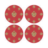 Ex vote Vegan Leather Round Pebble Placemat