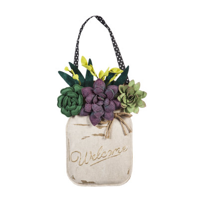 Décor de plantes grasses pour porte de pot Mason