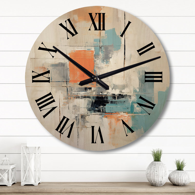 Horloge murale en bois massif Stygg, Grand