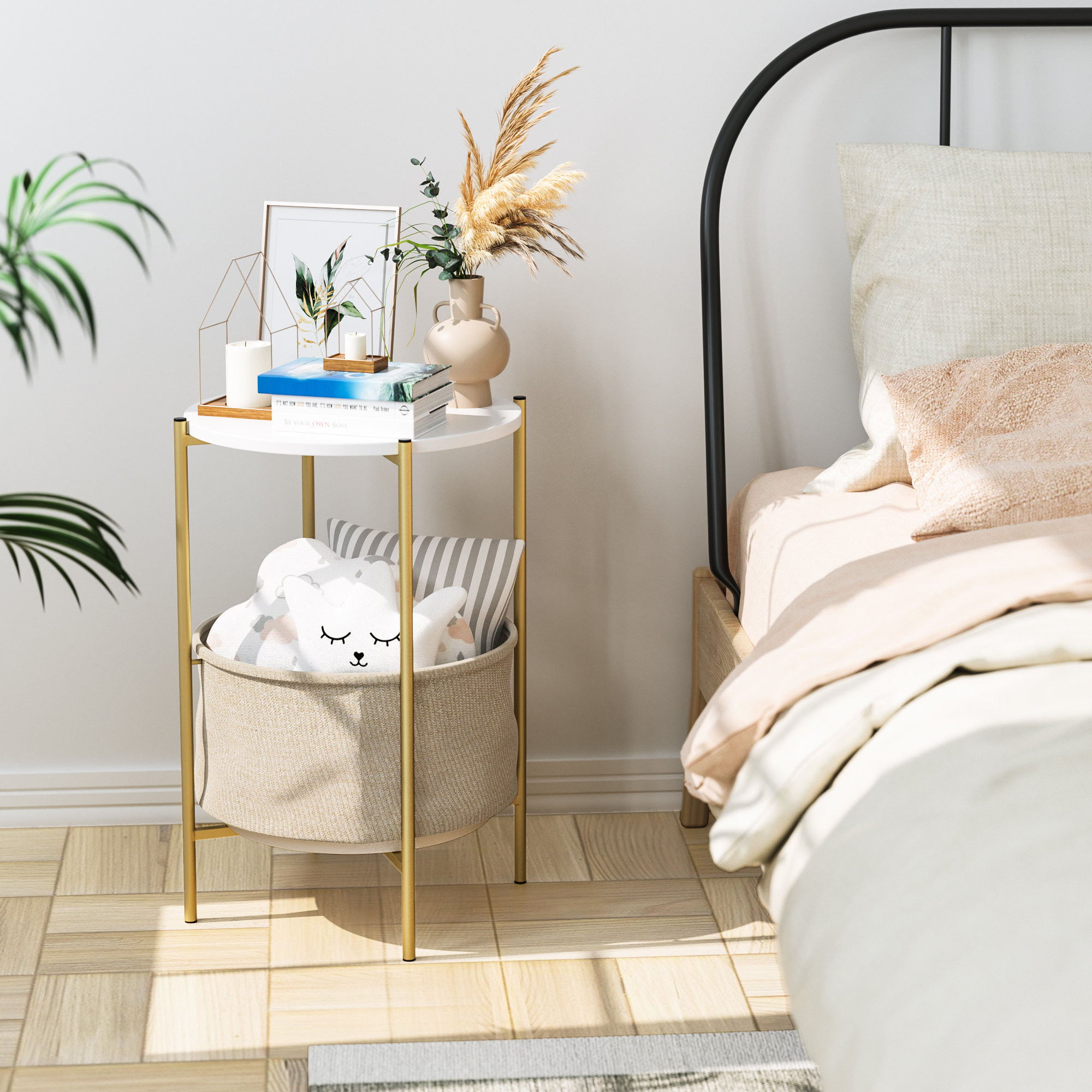 Nightstand basket deals