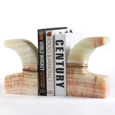 Natural Marble Bookends, Set Of 2, Samaha