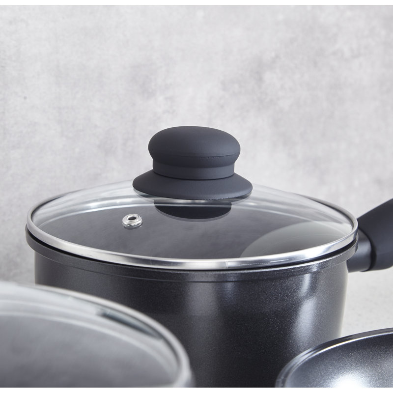 5 Piece Black Carbon Steel Cookware Set