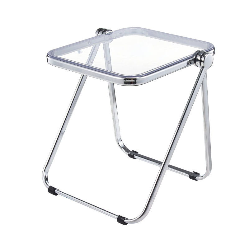 Lawrence 16.73'' Plastic Rectangular Portable Folding Table, Clear