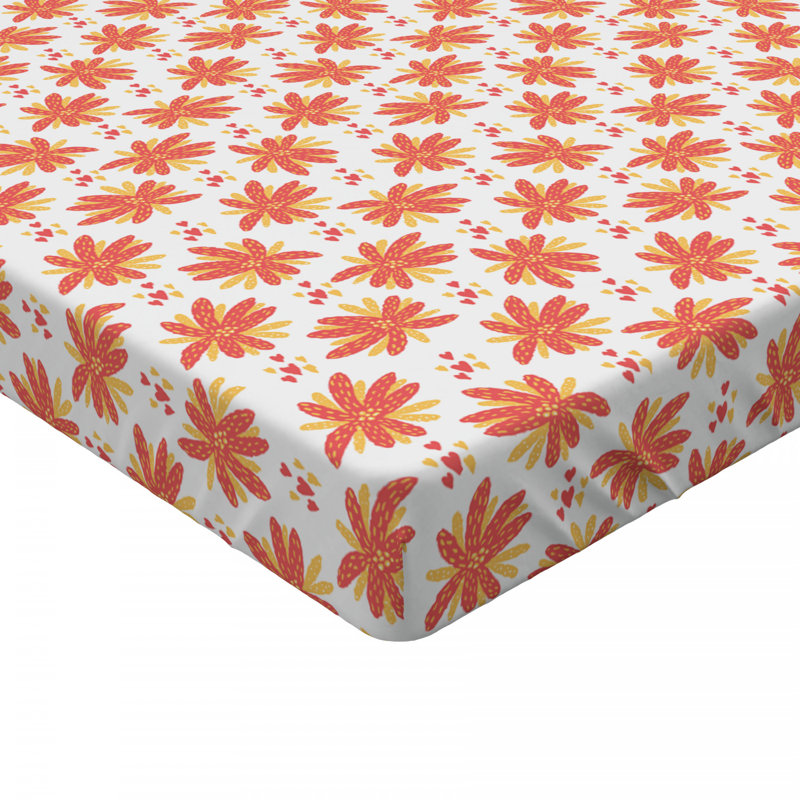 Microfiber Floral Fitted Sheet, Full