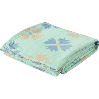 Noah Jacquard Woven Lightweight 4-Layer Reversible Cotton  Blanket