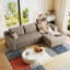 95" Cloud Sectional Sofa,Modern Minimalist Upholstered Couches, Comfort U Shaped Sofa for Living Room,Deep Seat Corner Couch,No Assembly Required,Camel( (Plush Corduroy Fabric)