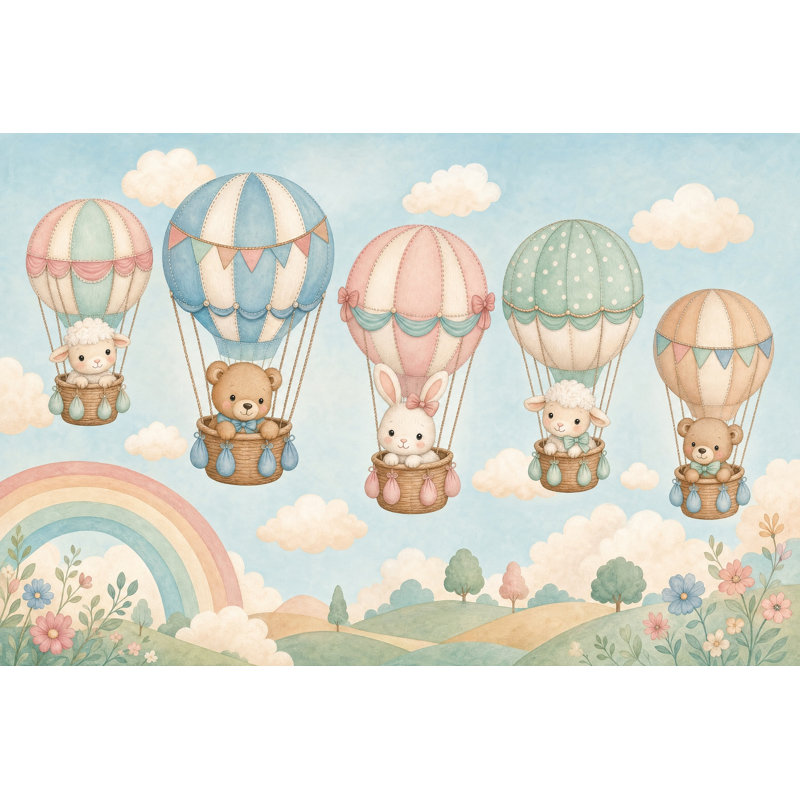 Murale de bulles d'air chaud, 160 po x 108 po, Peler et coller