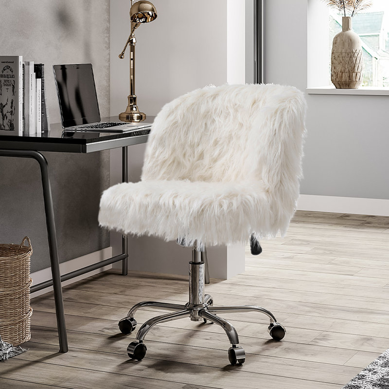Addae Faux Fur Office Chair