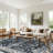 Vine Foldable Washable Area Rug – Blue/White-1761804883