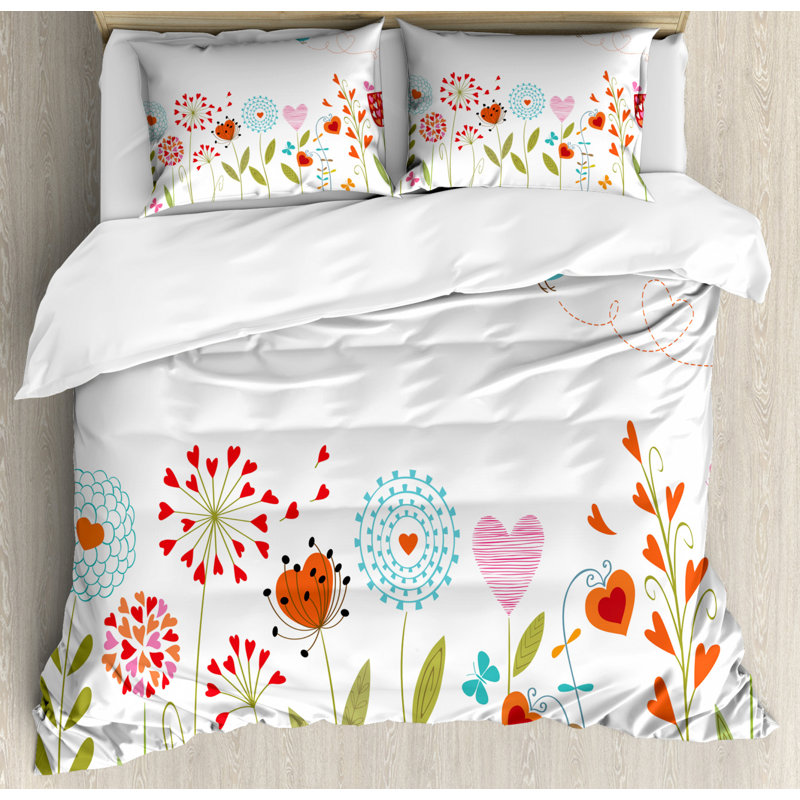 Cottage Americana Polyester Floral Duvet Cover