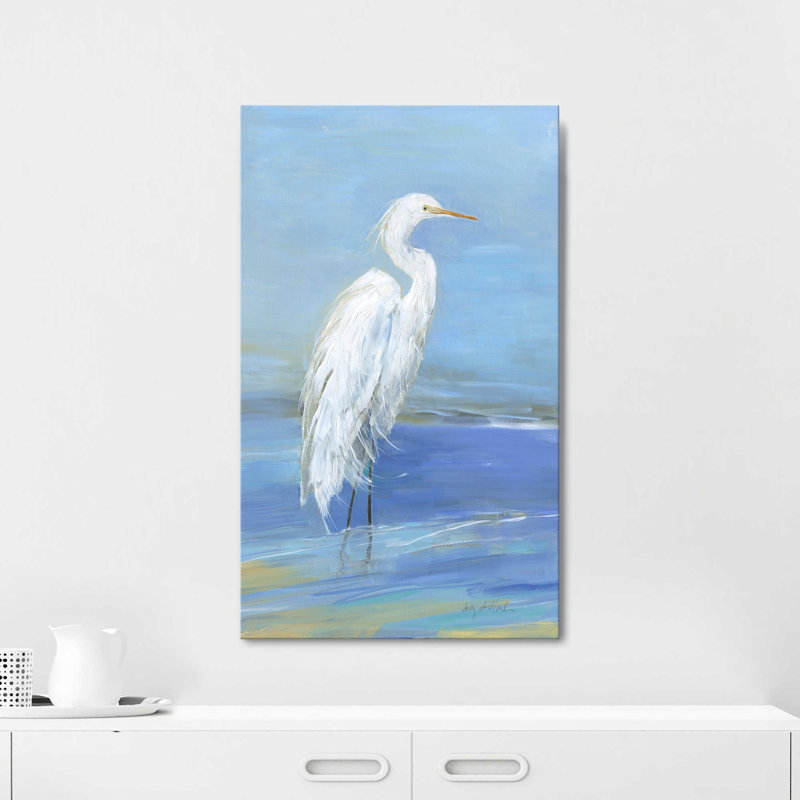 "Wading Egret I" par Sally Swatland, reproduction sur toile