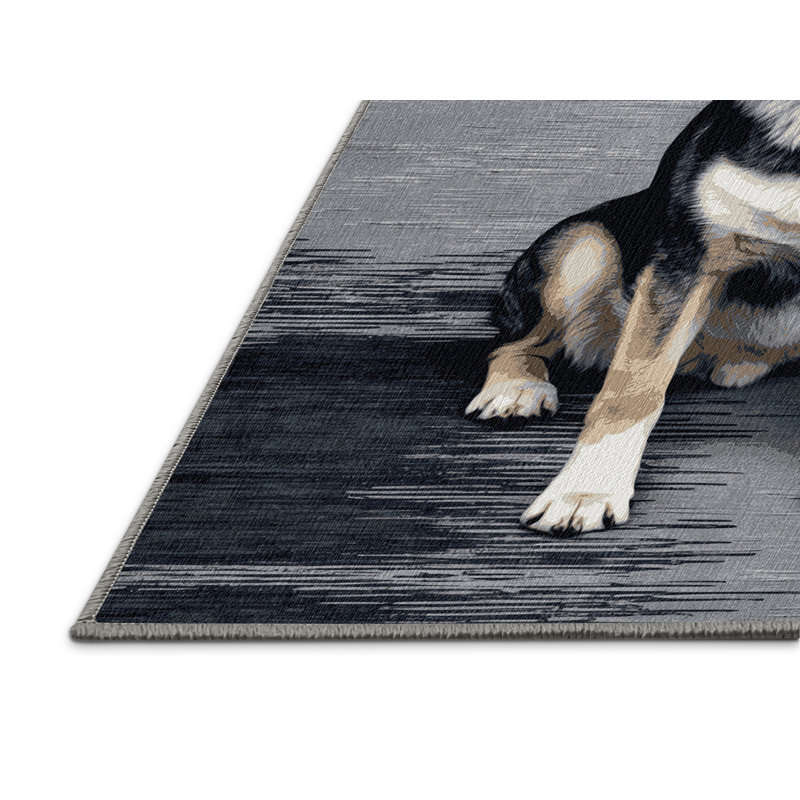  Tapis lavable pour chien norvégien Elkhound, Rectangle de 5 pi x 8 pi