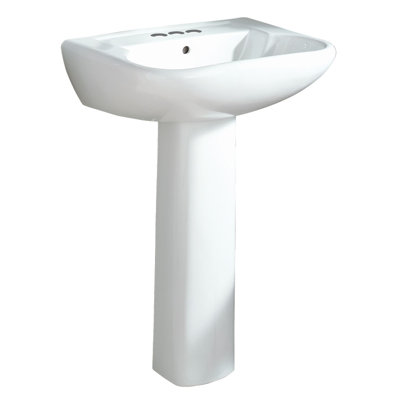 Southhampton Vitreous China Rectangular Pedestal Bathroom Sink