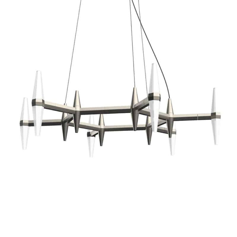 Lustre à un niveau Prism 32 po - Nickel satiné