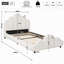 3FT Single Petal-Shaped Upholstered Bed-1750669015