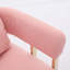 Chaise d'appoint rembourrée en molleton luxueux avec pieds en métal doré, pour salon et bureau, ensemble de 2-339340049