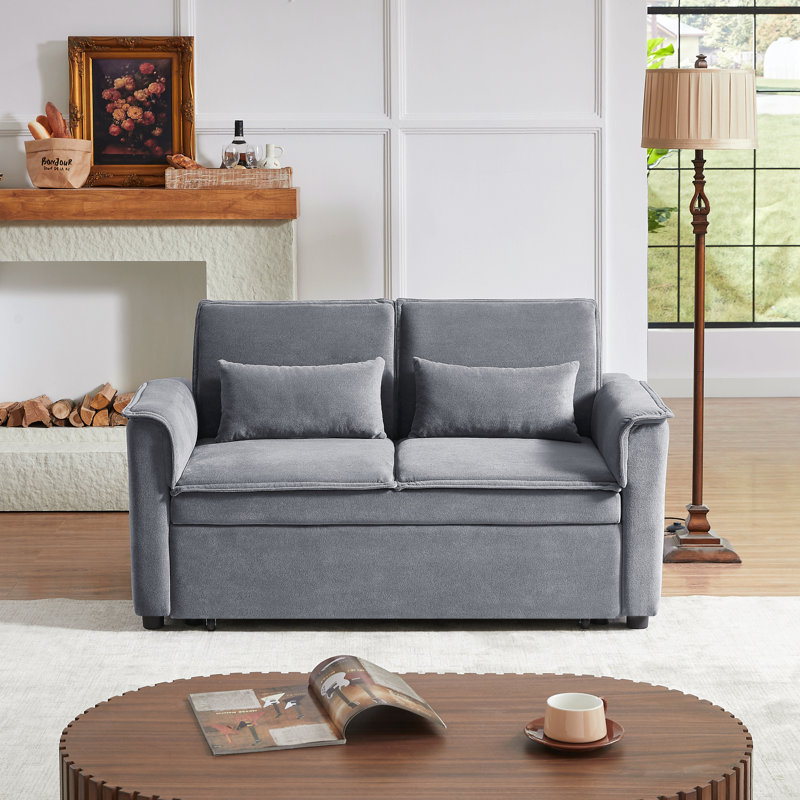 Canapé-lit convertible en tissu Modern, Gris