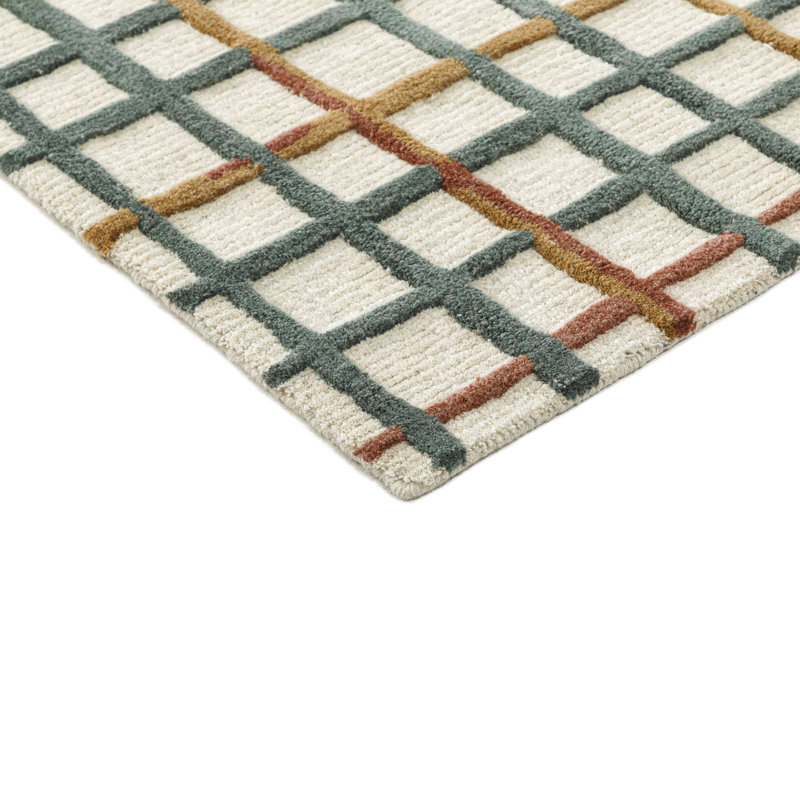 Polychrome Rug: Modernist Hand Tufted Rug in Multi, Rectangle 2' x 3'