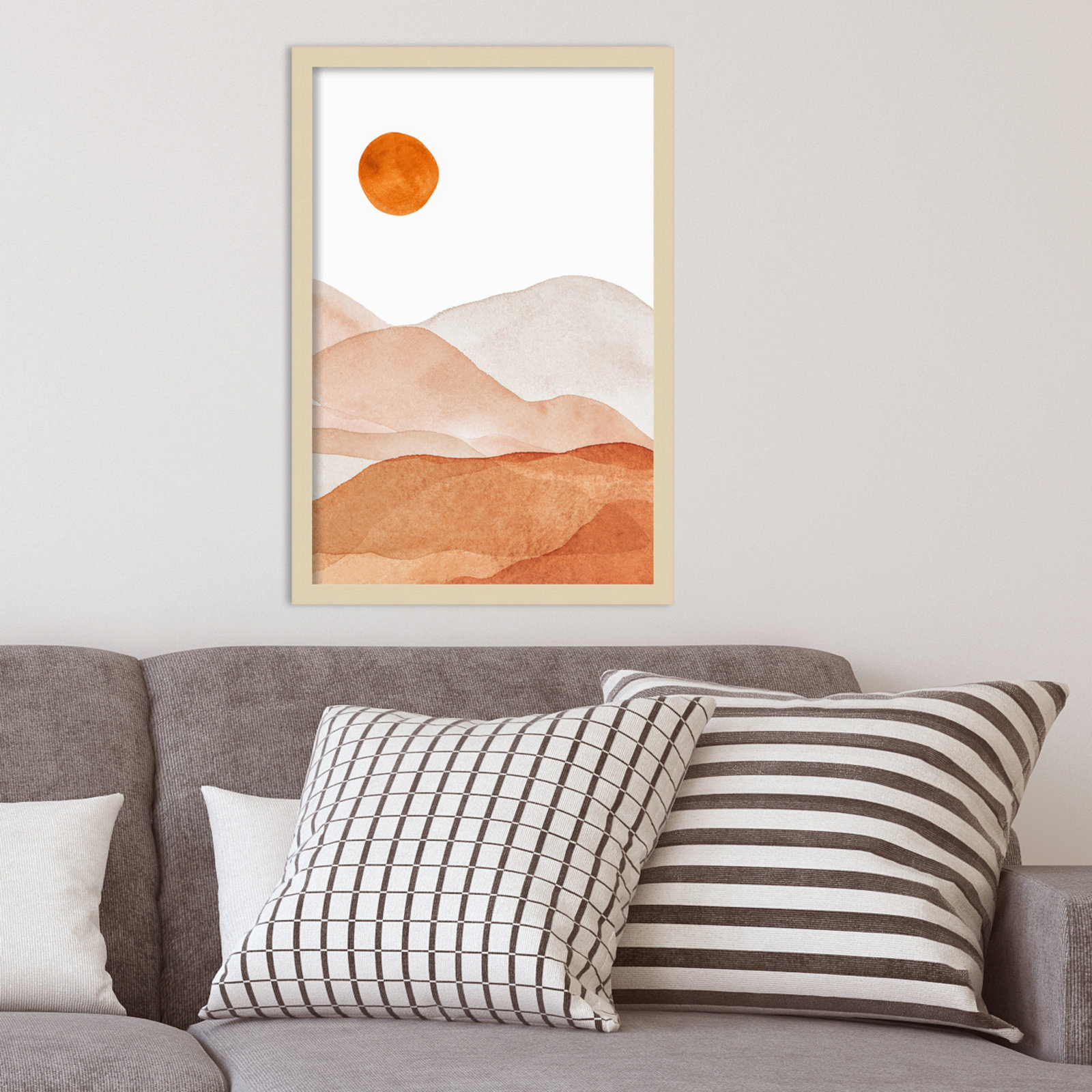 Doris "Mountain Range I" Print, Brown, 25.25" H x 17.25" W x 0.88" D