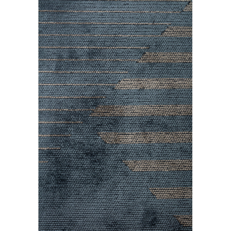 Tapis bleu / beige / gris Rapture, Rectangle 7 pi 10 po x 11 pi 2 po