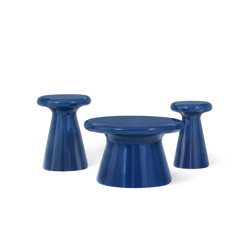 Yahiko Midnight Gloss Coffee Table, Blue