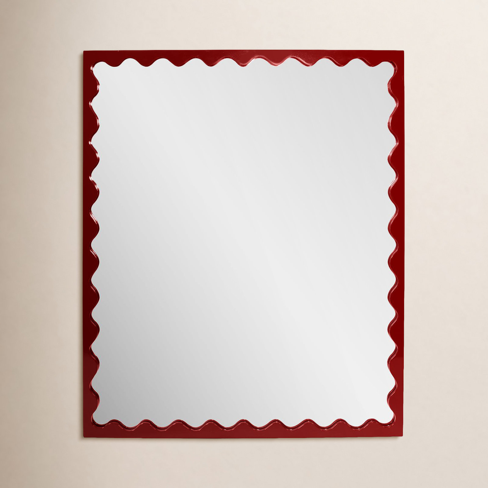 Ailee Rectangle Mirror, Burgundy