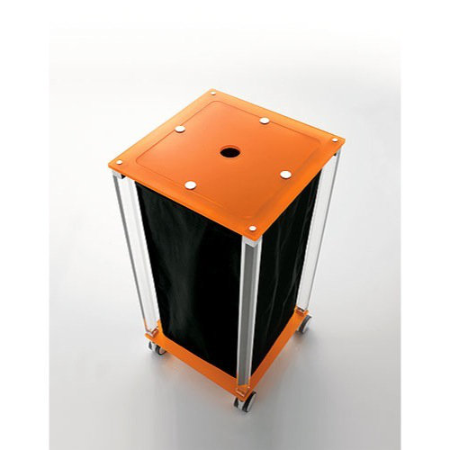 Complementi Fabric Rolling Laundry Hamper, Orange