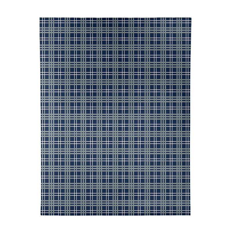 Tapis à carreaux bleu, Rectangle 8 pi x 10 pi