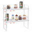 Étagère de rangement à 2 niveaux pour garde-robe, tablette de comptoir, rangement de cuisine en acier, porte-épices
