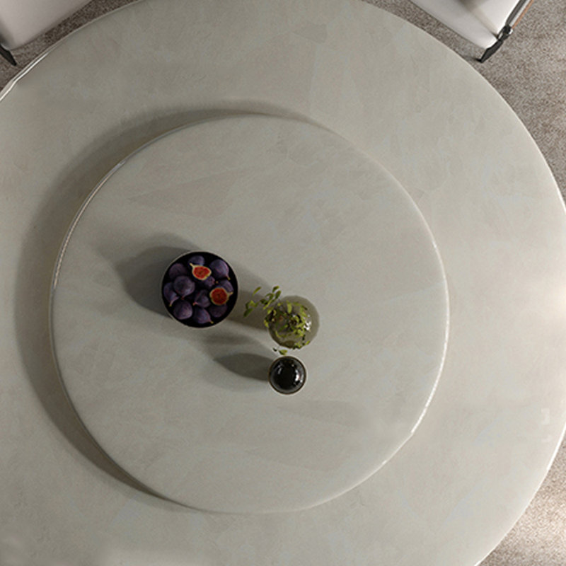Luxury Simple Marble Round Dining Table Sets, 9