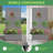 Metal Planter Box privacy screen Garden Bed with Trellis and Wheels-372804277-372804275