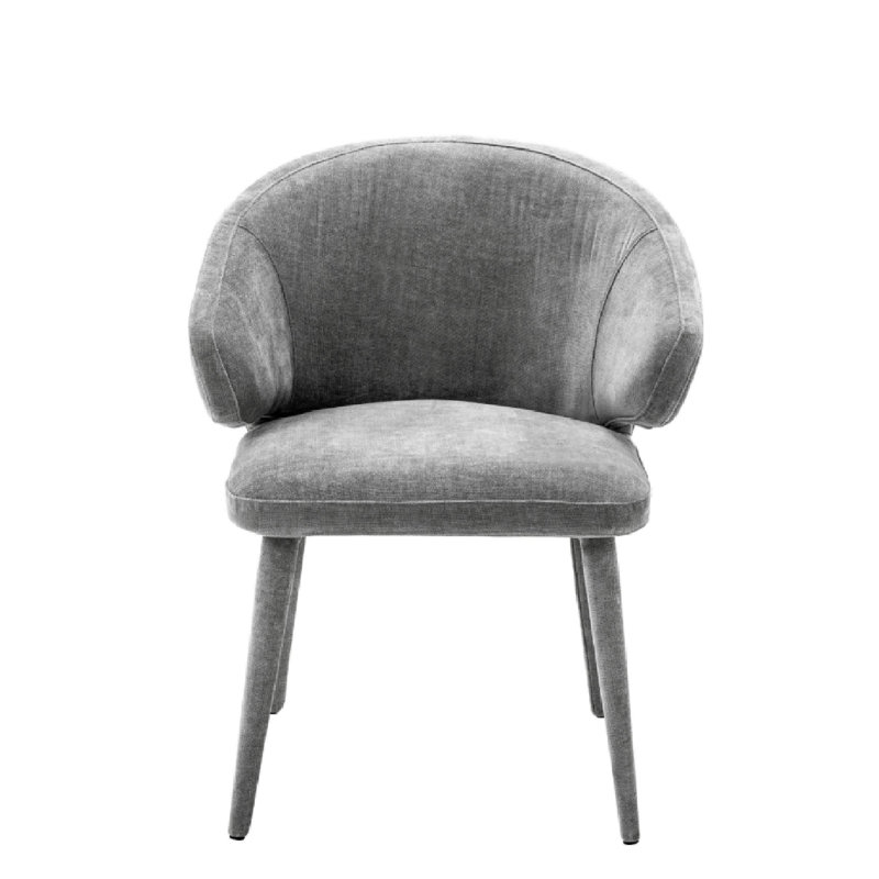 Cardinale Upholstered Arm Chair, Gray
