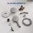 Dual-Function Shower Faucet System, Showerhead and Hand Shower with 5 Spray Settings-113325256