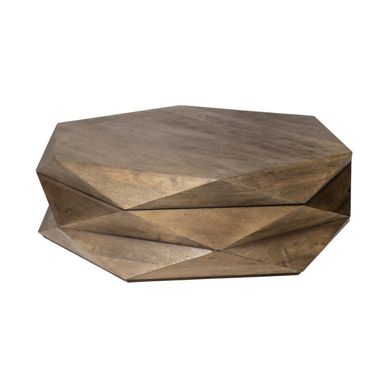 Table basse Malonne, H 15 po x l 48 po x L 48 po, Brun moyen