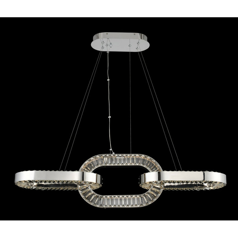 Catena 1 LT Chrome/Clear Linear Pendant Allegri