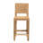 Battistini Bali & Pari Anfield Modern Bohemian Natural Seagrass And Mahogany Wood Counter Stool