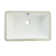 Castillo Ceramic Rectangular Undermount Bathroom Sink with Overflow