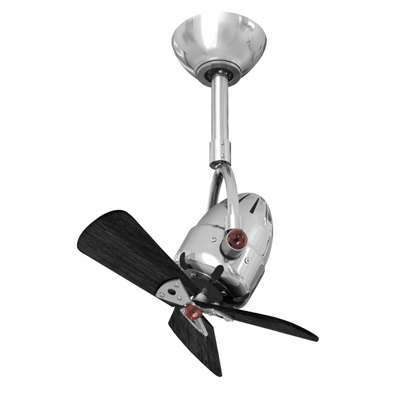 16'' Ceiling Fan, Polished Chrome, Matte Black