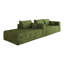 Canapé modulaire 103 po Cloud, fauteuils rembourrés minimalistes modernes, canapé confortable en forme de L pour le salon, canapé d'angle à assise profonde, aucun assemblage requis, vert (tissu en velours côtelé moelleux)-13290298