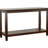 Elegant Console Table In Cappuccino With Rectangular Surface And Shelves Ample Storage Look
