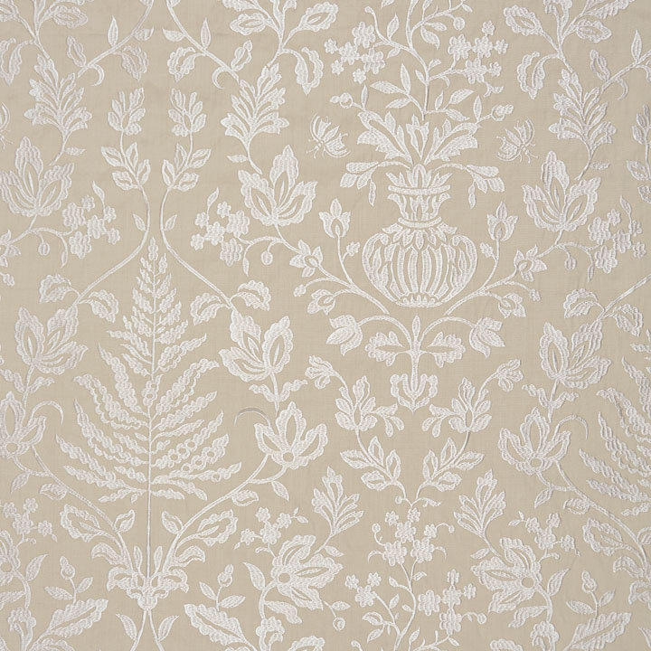 Oriana Shalimar Embroidery Fabric, Sand