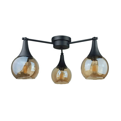 Bornaman Glass Semi Flush Mount