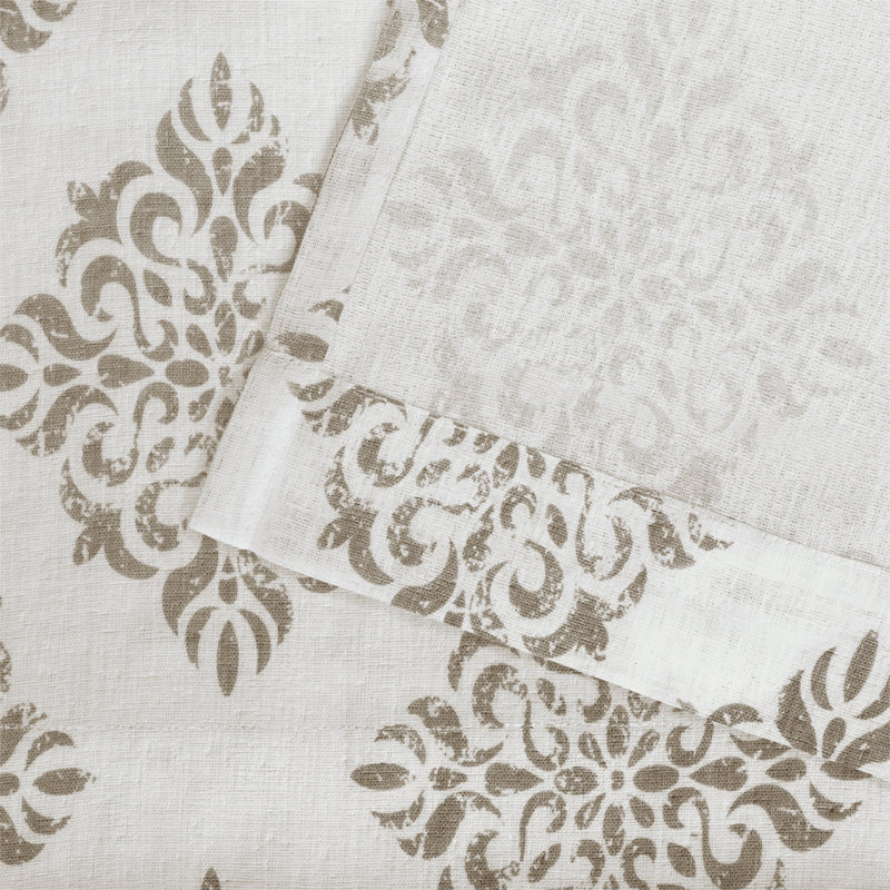 Paire de rideaux transparents avec passe-tringle Knisley, Taupe, l 54 po x L 84 po