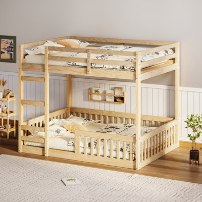 Full Over Full Bunk Bed With Full Guardrails by Harriet Bee